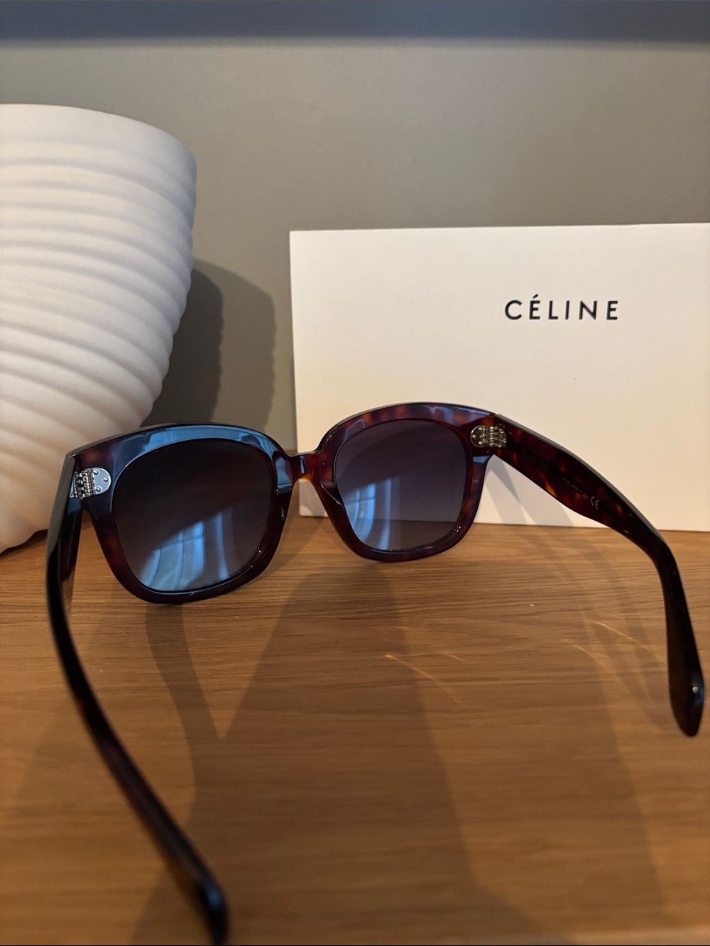 Celine Tortoiseshell Acetate Sunglasses - Brown - Picture 4 of 4
